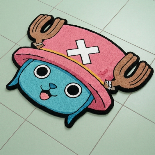 Cute Anime Character Rug, Kawaii Cartoon Tufted Floor Mat, Kids Bedroom & Gaming Room Decor