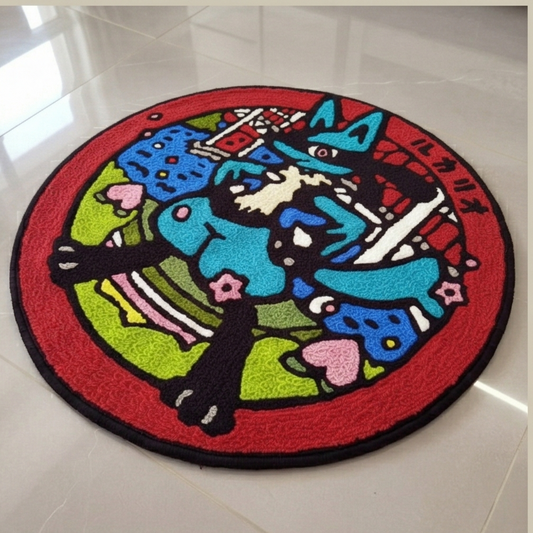 Kawaii Cartoon Character Rug – Soft Tufted Floor Mat