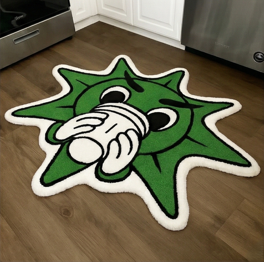 Cute Cartoon Character Rug – Modern Tufted Kids Room Carpet