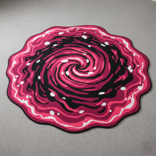Aesthetic Pink Galaxy Round Carpet – Soft Non-Slip Floor Mat for Modern Interiors
